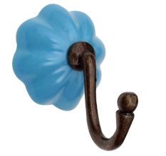 Turquoise Melon Ceramic Wall Hook